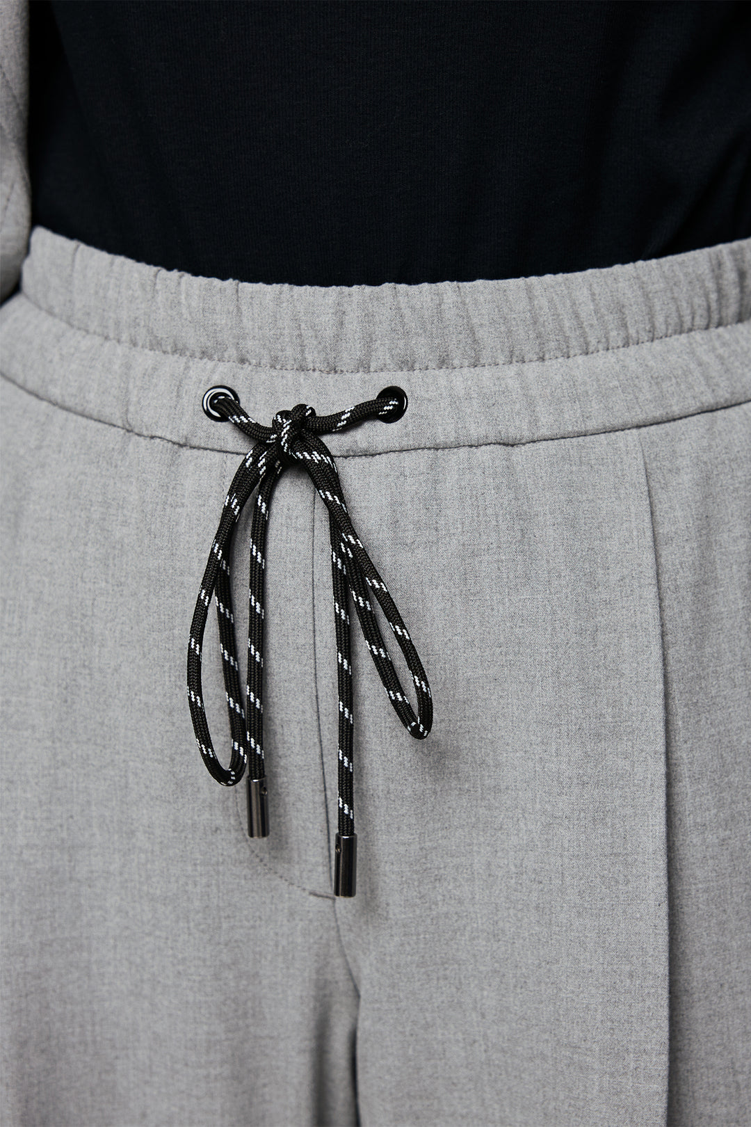 Marc Cain Sports Grey Woven Trousers, waistband detail