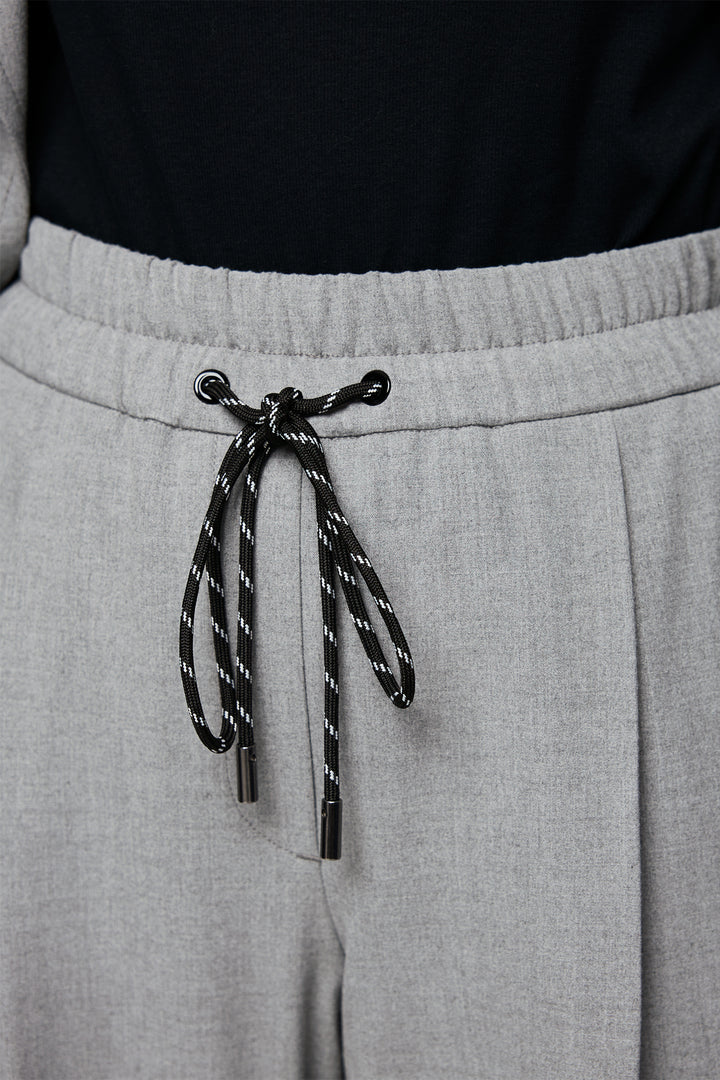 Marc Cain Sports Grey Woven Trousers, waistband detail