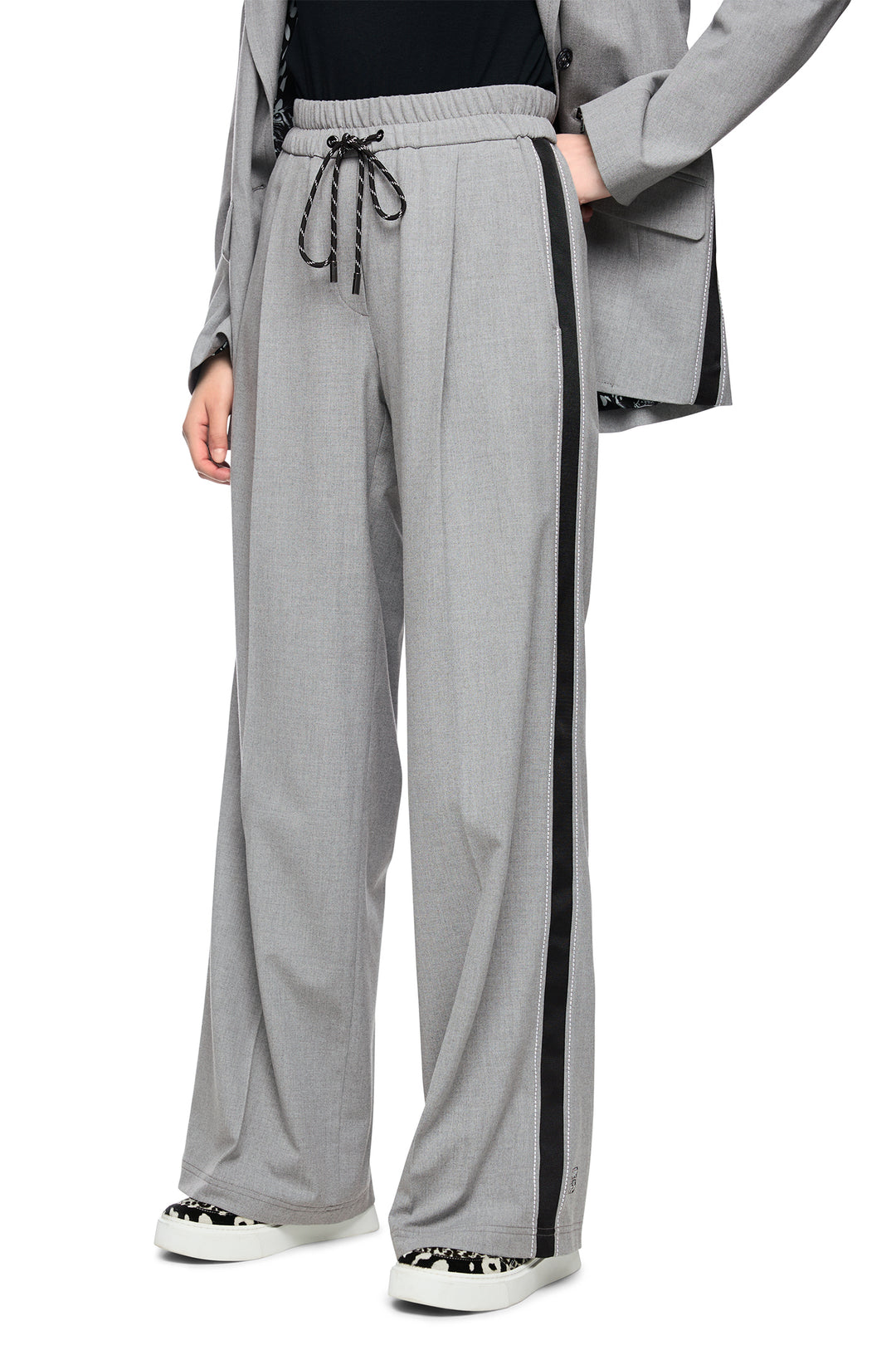 Marc Cain Sports Grey Woven Trousers, front view