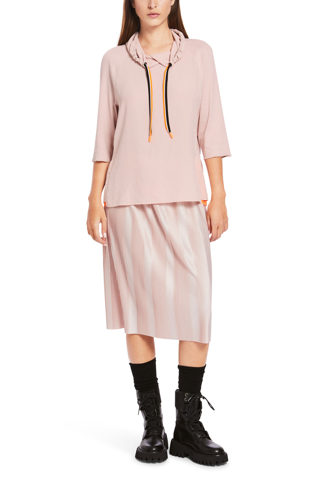 Marc Cain Sports Hooded Top Rosewater Pink XS 55.04 J57 168 - Olivia Grace Fashion
