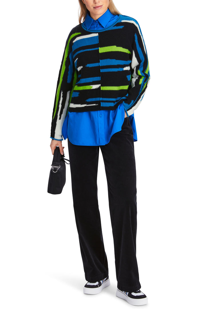 Marc Cain Sports Jumper Navy Midnight Blue XS 41.22 M57 395 - Olivia Grace Fashion