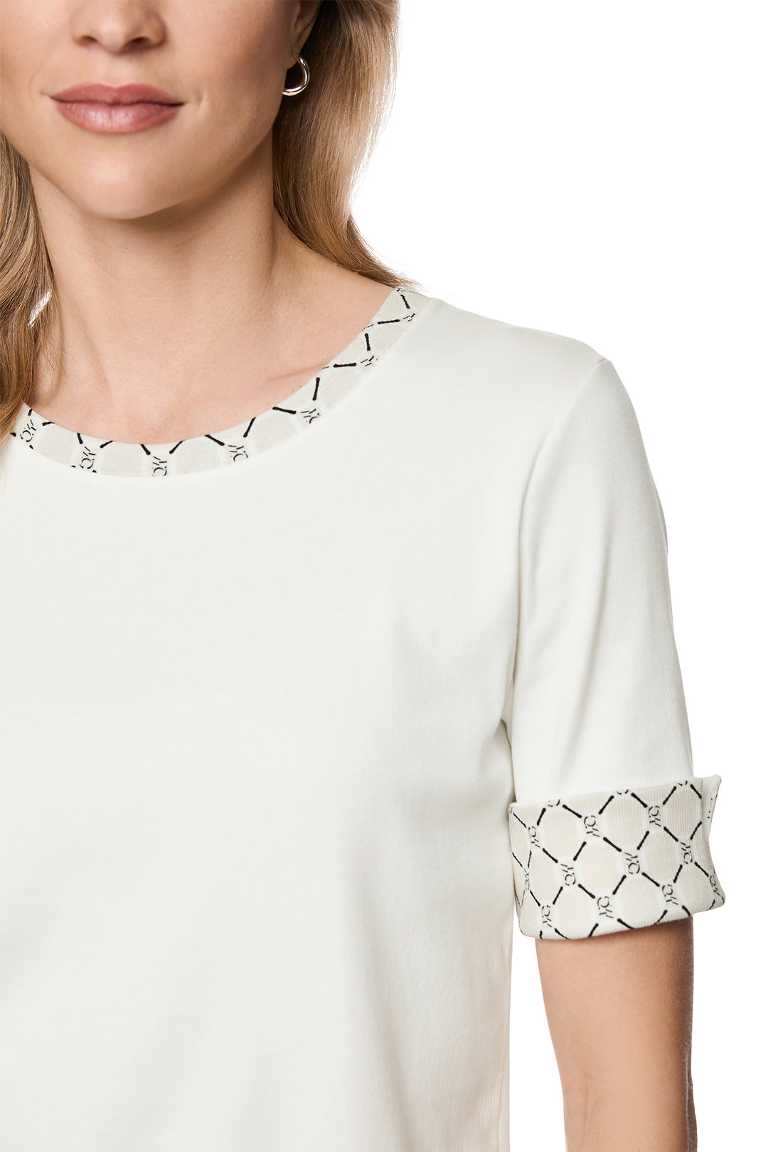 Marc Cain Sports Off-White Jersey Top BS 48.05 J55