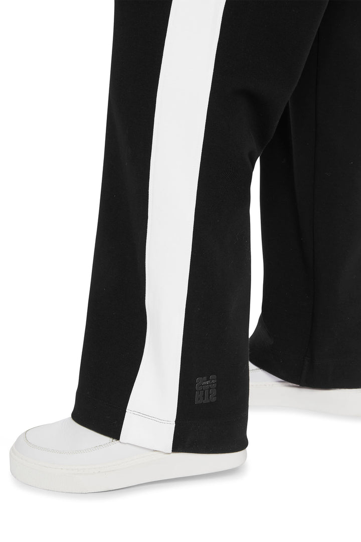 Marc Cain Sports Pull-On Trousers Black With Side Stripe XS 81.38 J09 900 - Olivia Grace Fashion