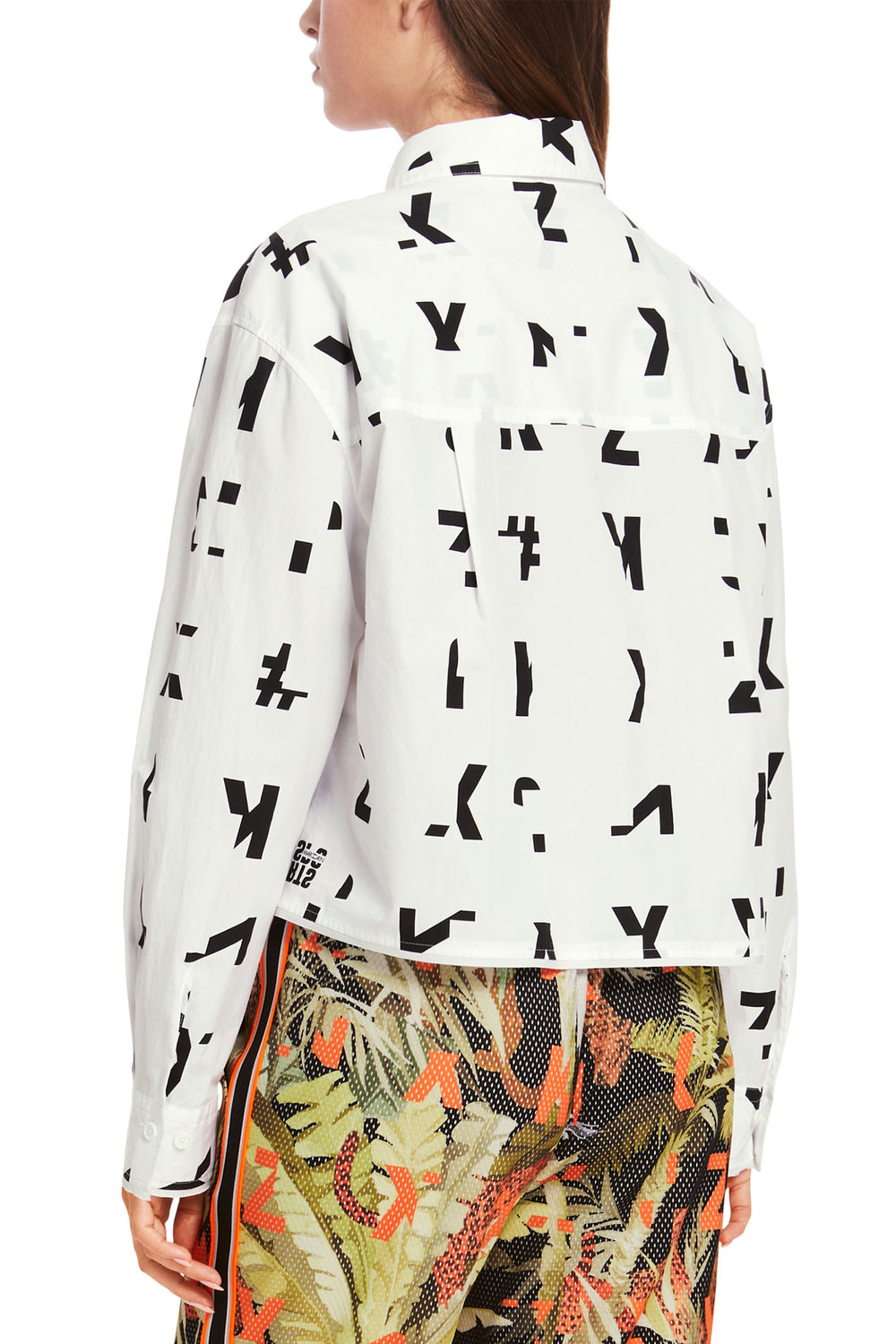 Marc Cain Sports Shirt Alpha Print Off White XS 51.12 W81 - Olivia Grace Fashion