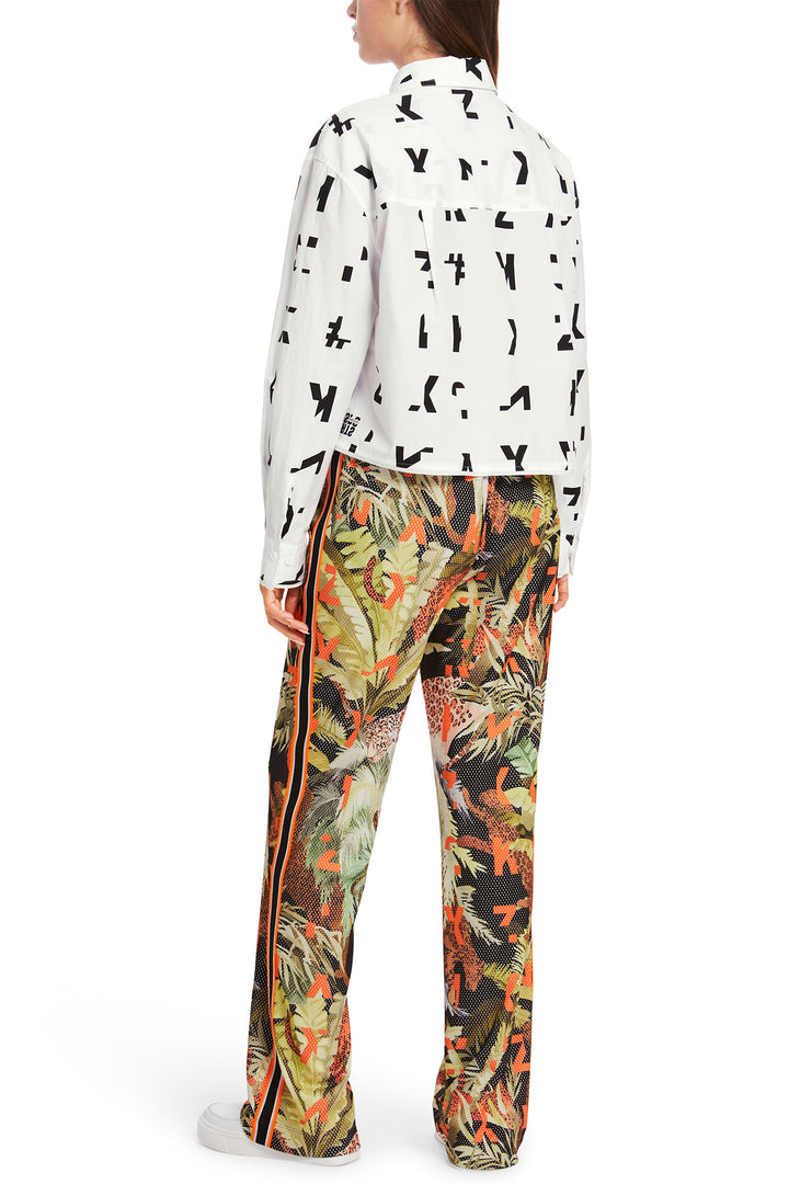 Marc Cain Sports Shirt Alpha Print Off White XS 51.12 W81 - Olivia Grace Fashion