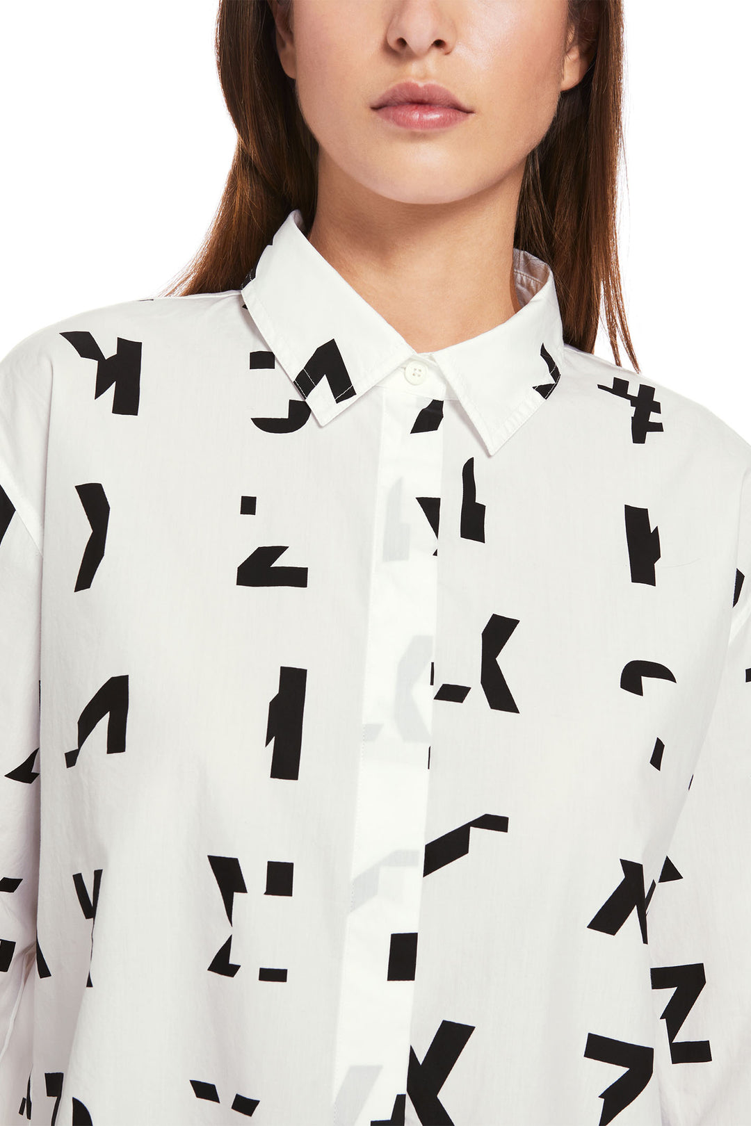 Marc Cain Sports Shirt Alpha Print Off White XS 51.12 W81 - Olivia Grace Fashion