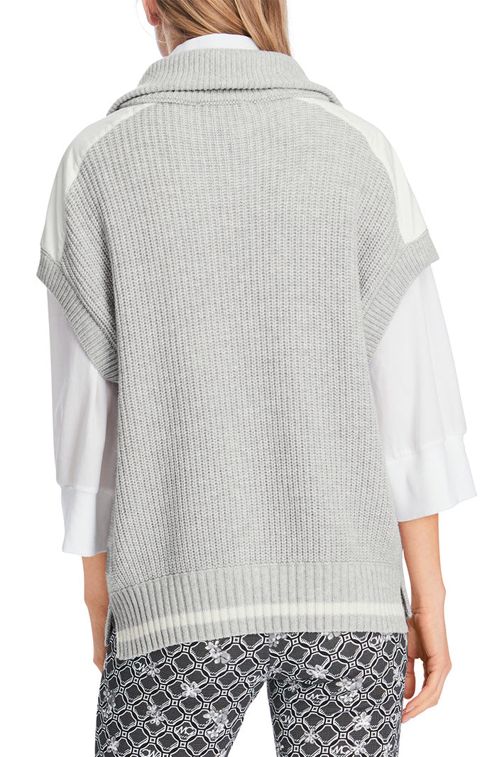 Marc Cain Sports Silver Grey Tank Top Zip Neck XS 42.02 M12 810 - Olivia Grace Fashion