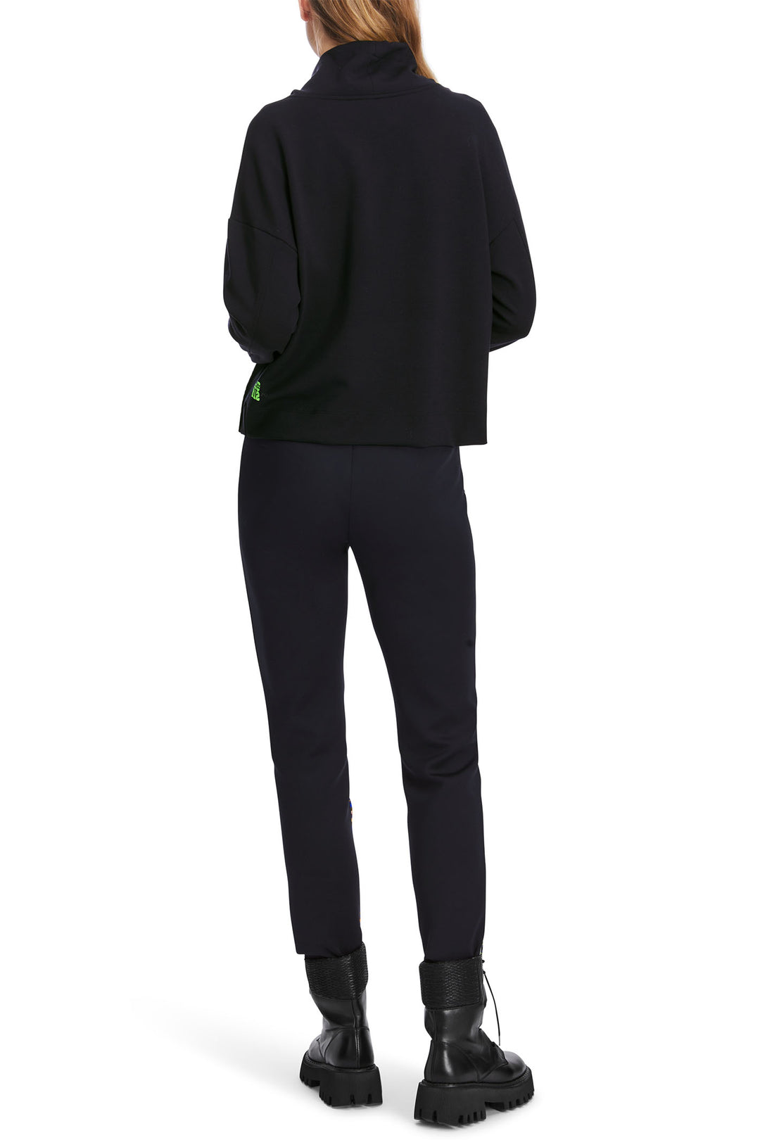 Marc Cain Sports Sweatshirt Oversized Navy Midnight Blue XS 44.08 J06 395 - Olivia Grace Fashion