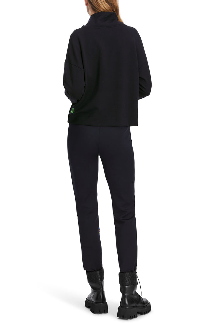 Marc Cain Sports Sweatshirt Oversized Navy Midnight Blue XS 44.08 J06 395 - Olivia Grace Fashion