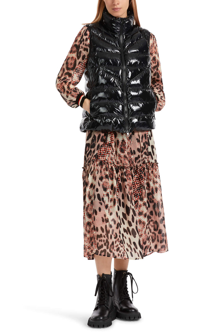 Marc Cain Sports VS 37.01 W36 900 Black Gloss Padded Gilet - Oliva Grace Fashion