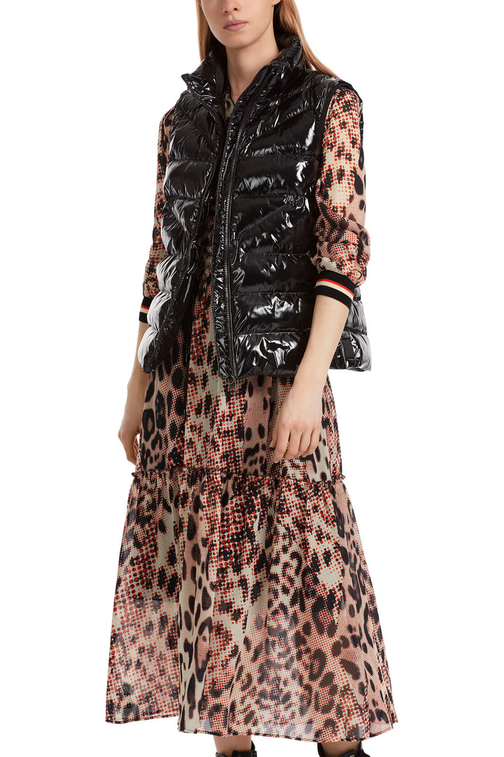 Marc Cain Sports VS 37.01 W36 900 Black Gloss Padded Gilet - Oliva Grace Fashion