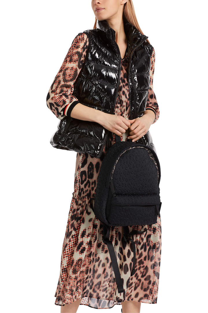 Marc Cain Sports VS 37.01 W36 900 Black Gloss Padded Gilet - Oliva Grace Fashion