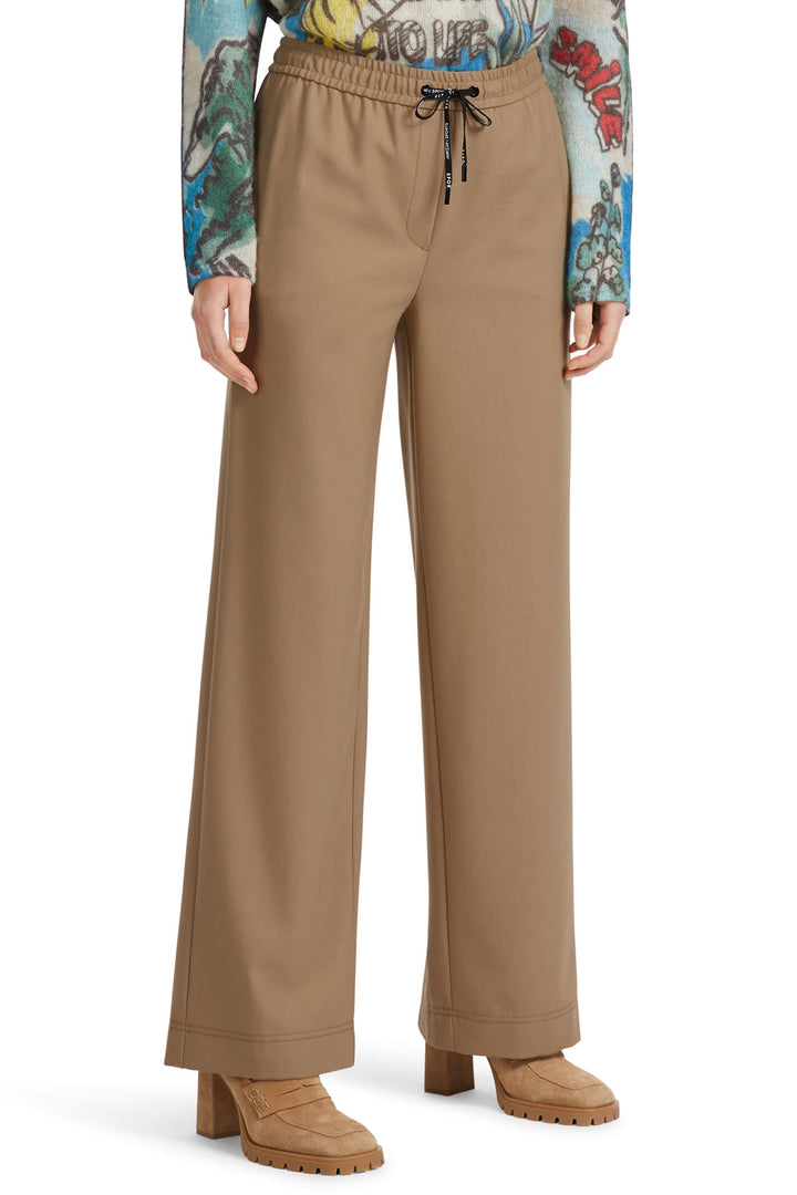 Marc Cain Sports VS 81.02 W46 Welby Soft Coffee Wide Fit Trousers - Olivia Grace Fashion