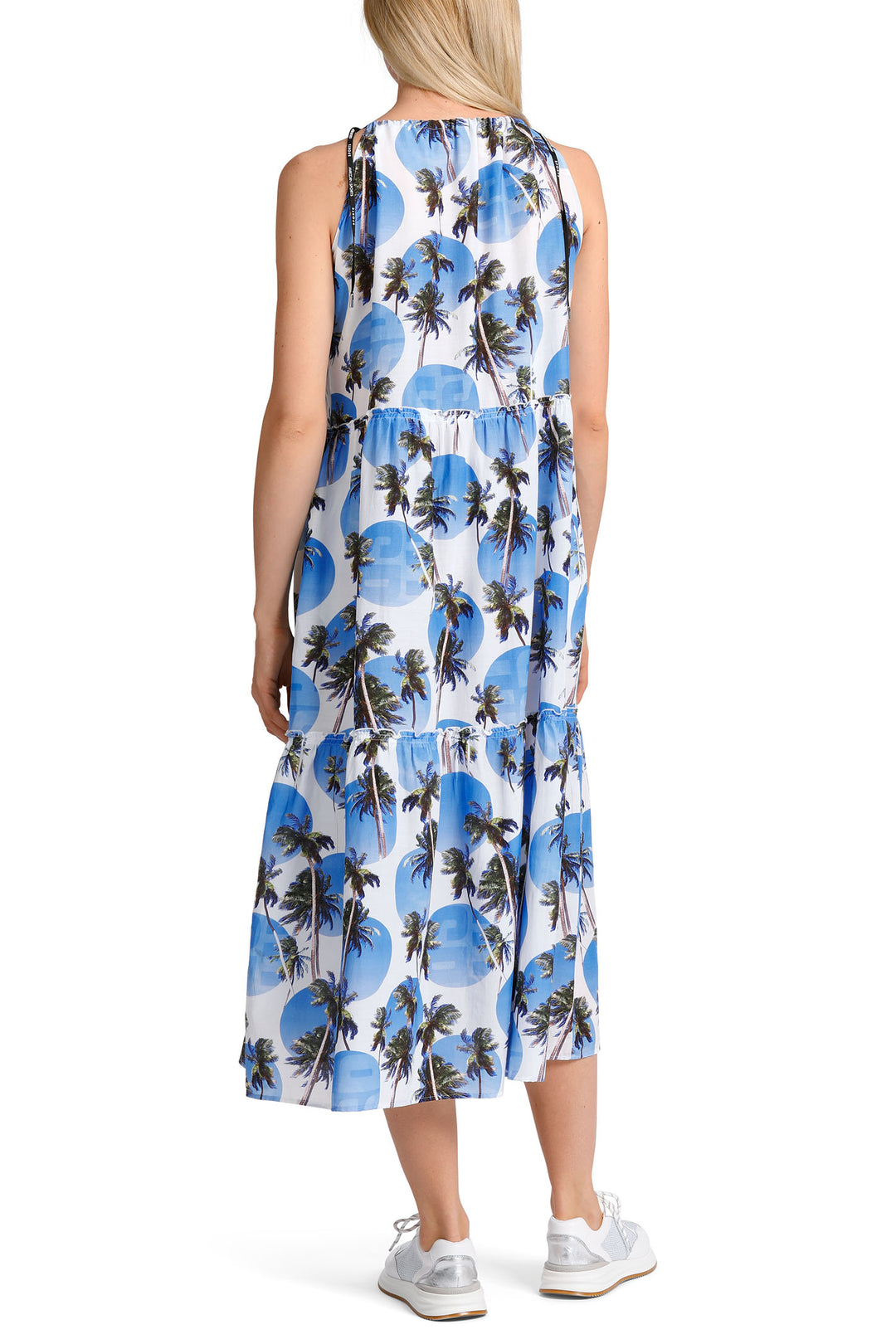 Marc Cain Sports WS 21.43 W44 363 Bright Azure Blue Palm Strap Dress - Olivia Grace Fashion