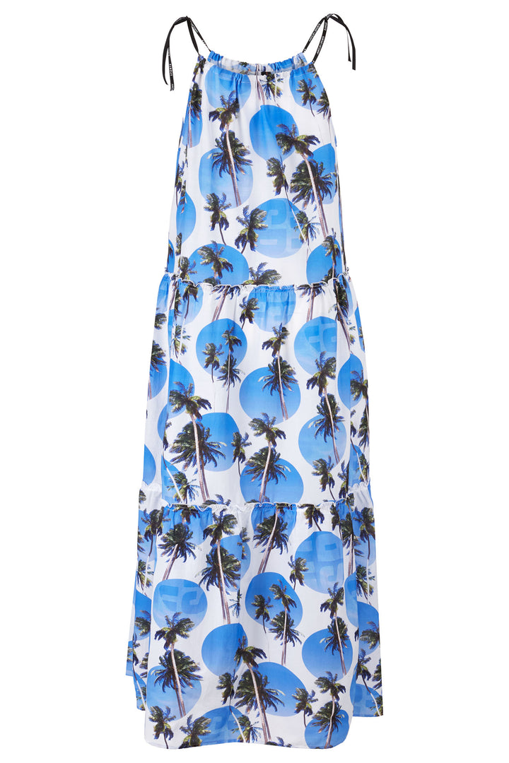 Marc Cain Sports WS 21.43 W44 363 Bright Azure Blue Palm Strap Dress - Olivia Grace Fashion