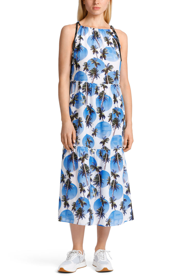 Marc Cain Sports WS 21.43 W44 363 Bright Azure Blue Palm Strap Dress - Olivia Grace Fashion