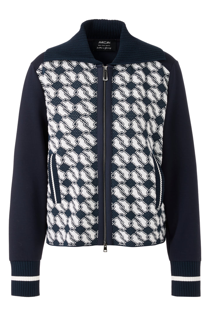 Marc Cain Sports ZS 39.08 M14 Navy Zip Front Cardigan Jacket 394 - Olivia Grace Fashion
