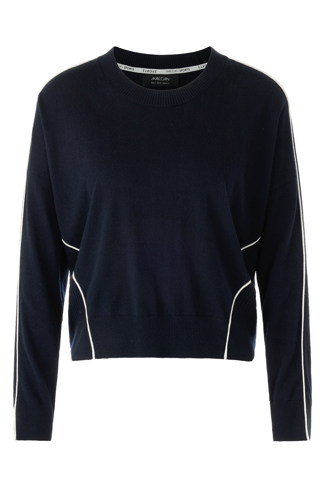 Marc Cain Sports ZS 39.08 M14 Navy Zip Front Cardigan Jacket 394 - Olivia Grace Fashion