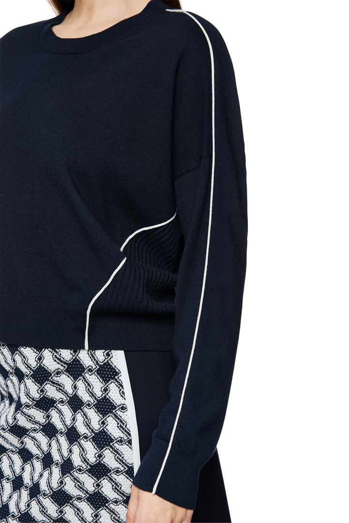 Marc Cain Sports ZS 41.02 M80 Navy Jumper 394 - Olivia Grace Fashion
