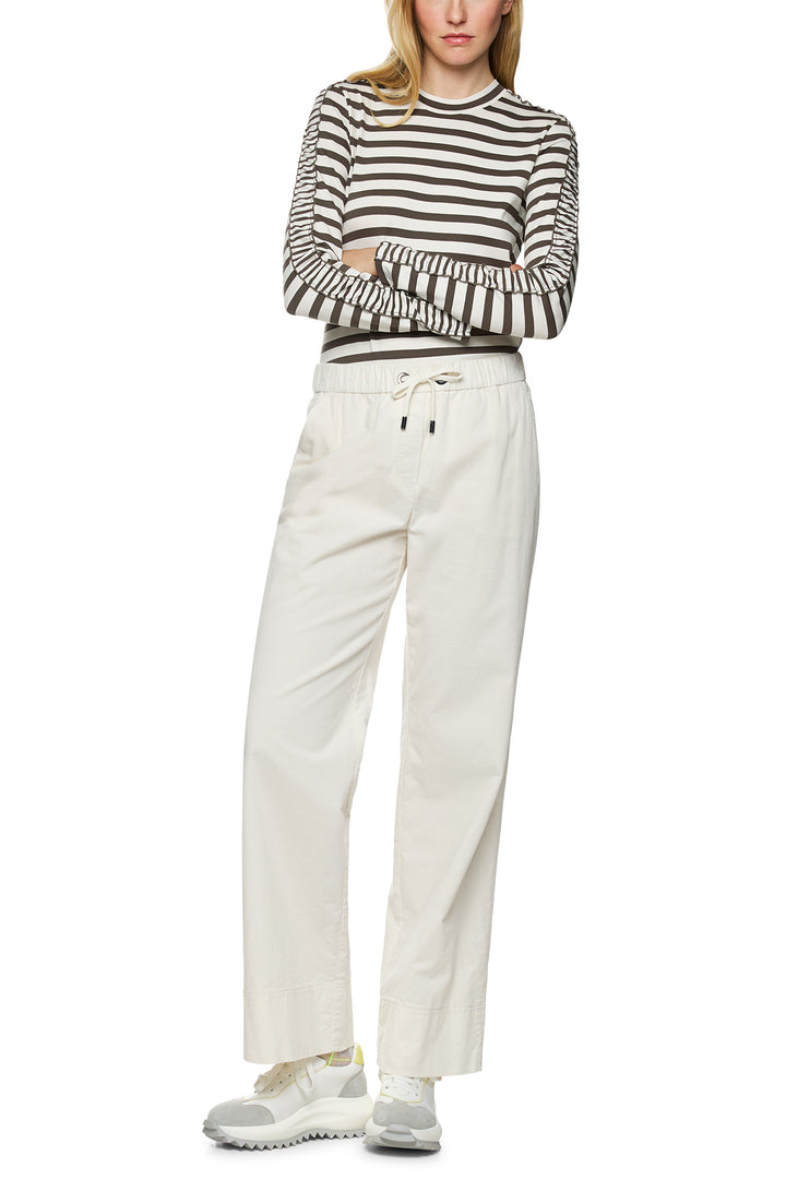 Marc Cain Sports ZS 48.13 J37 Olive Drab Stripe Top 595 - Olivia Grace Fashion