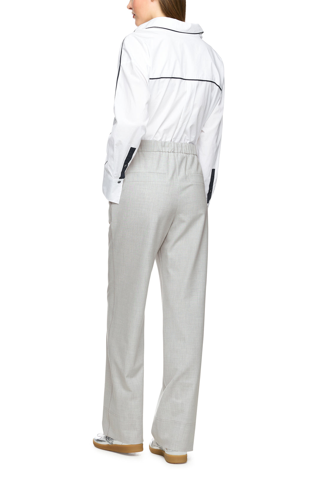 Marc Cain Sports ZS 81.05 W02 Silver Grey Pull-On Trousers 810 - Olivia Grace Fashion