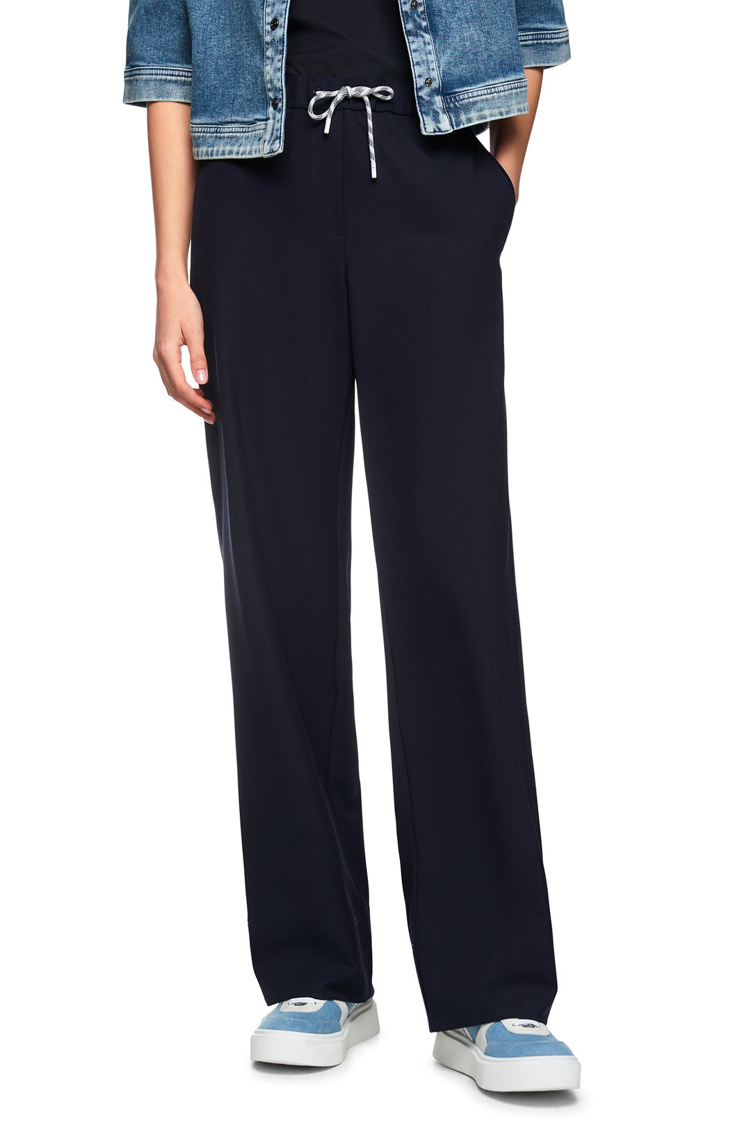 Marc Cain Sports ZS 81.05 W02 Washington Navy Pull-On Trousers 394 - Olivia Grace Fashion