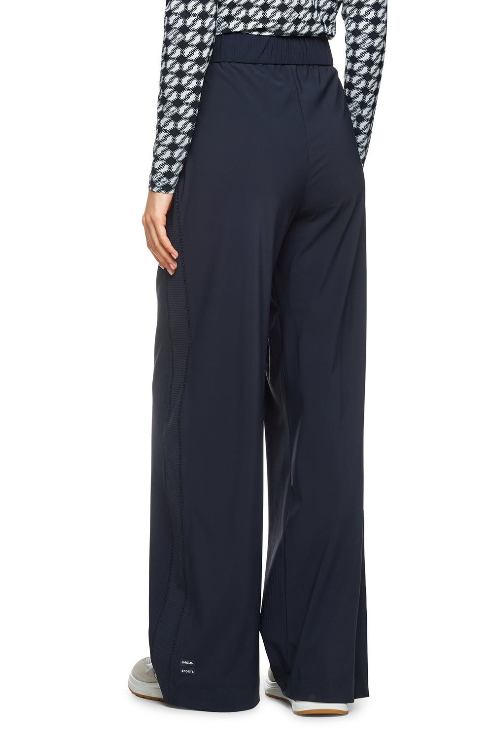 Marc Cain Sports ZS 81.20 J40 Navy Wedi Wide Leg Pull-On Trousers 394 - Olivia Grace Fashion