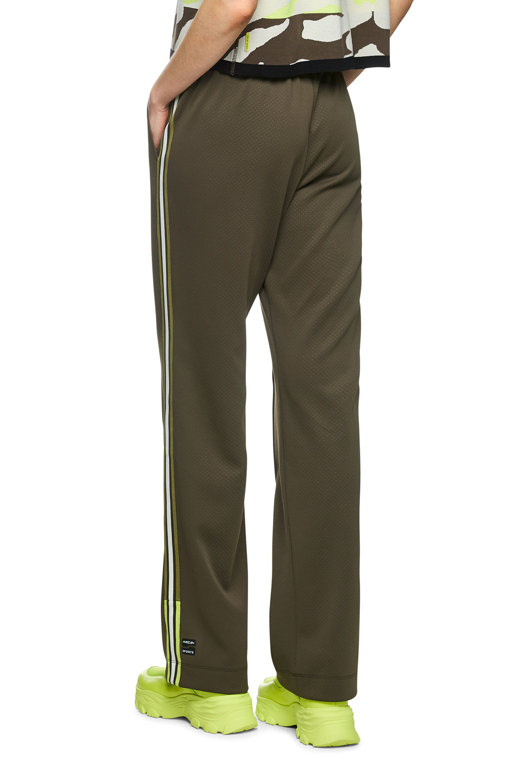 Marc Cain Sports ZS 81.26 J18 Olive Drab Drawstring Trousers 595 - Olivia Grace Fashion