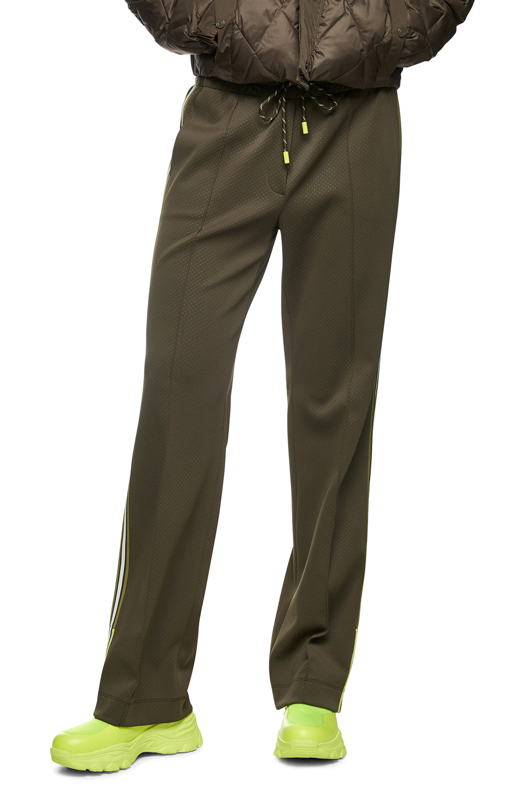 Marc Cain Sports ZS 81.26 J18 Olive Drab Drawstring Trousers 595 - Olivia Grace Fashion