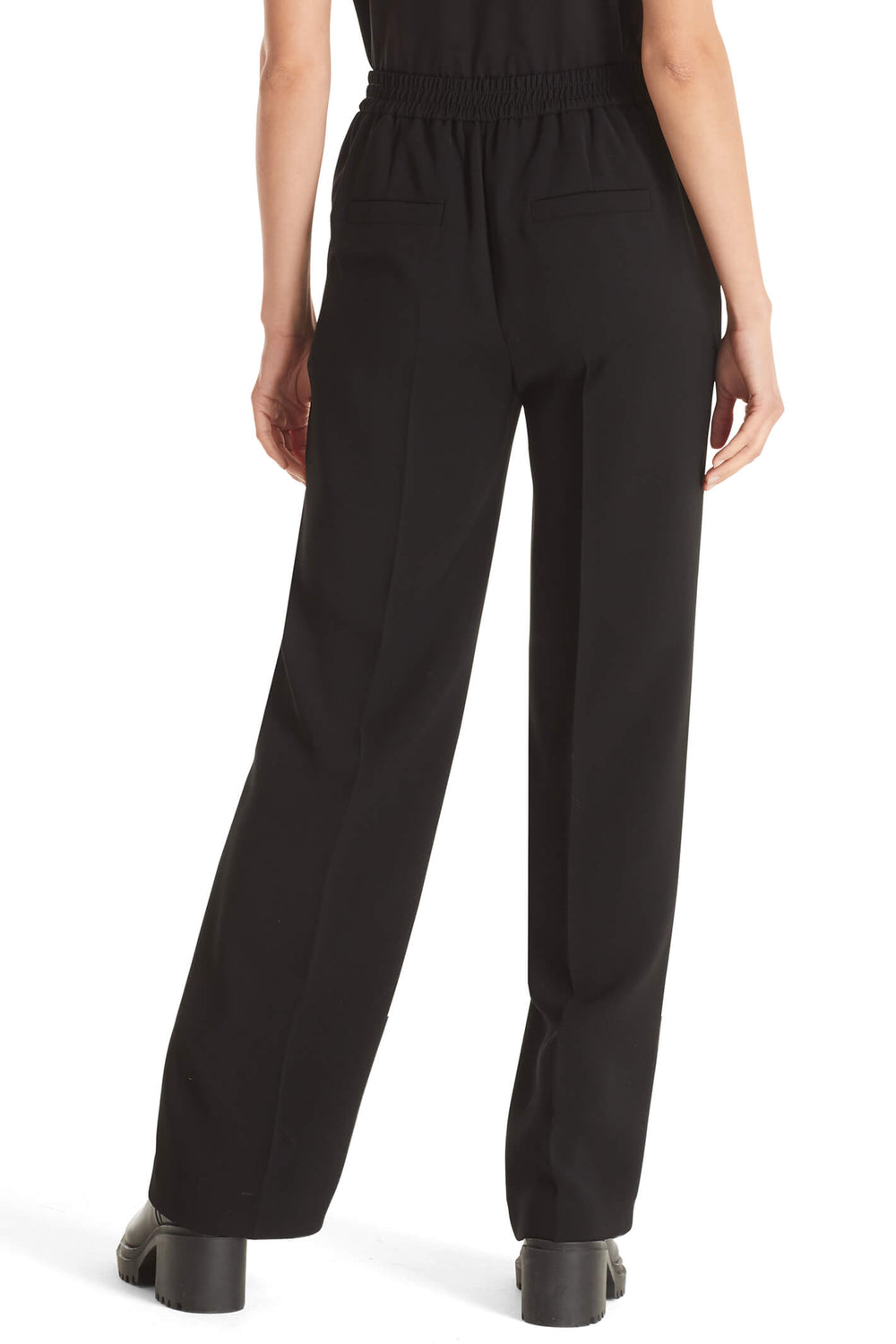 Marc Cain VP 81.15 W65 Black Wide Leg Washington Trousers - Olivia Grace Fashion