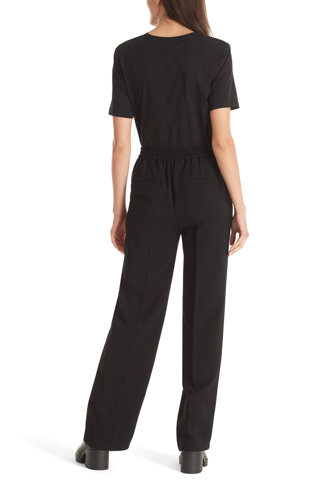 Marc Cain VP 81.15 W65 Black Wide Leg Washington Trousers - Olivia Grace Fashion