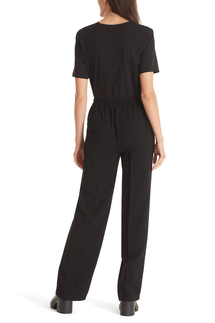 Marc Cain VP 81.15 W65 Black Wide Leg Washington Trousers - Olivia Grace Fashion