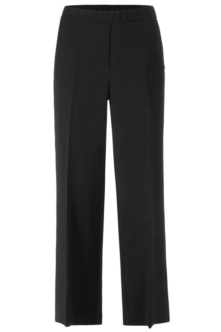 Marc Cain VP 81.15 W65 Black Wide Leg Washington Trousers - Olivia Grace Fashion