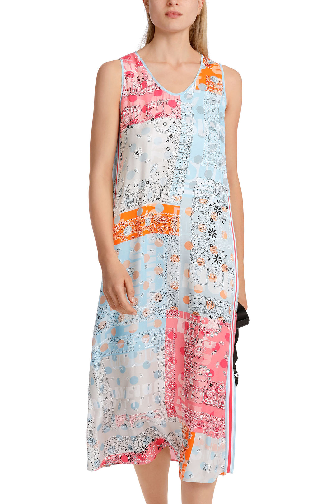 Marc Cain WS 21.38 W07 238 Blue Sleeveless Colourful Summer Dress - Olivia Grace Fashion