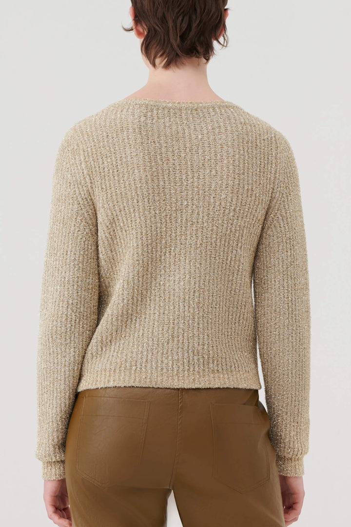 Marella Capo 2333661938200 Golden Beige Wide Neck Jumper - Olivia Grace Fashion
