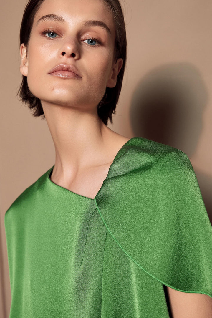 Marella Guelfo 2331160138200 Green Grass Blouse - Olivia Grace Fashion