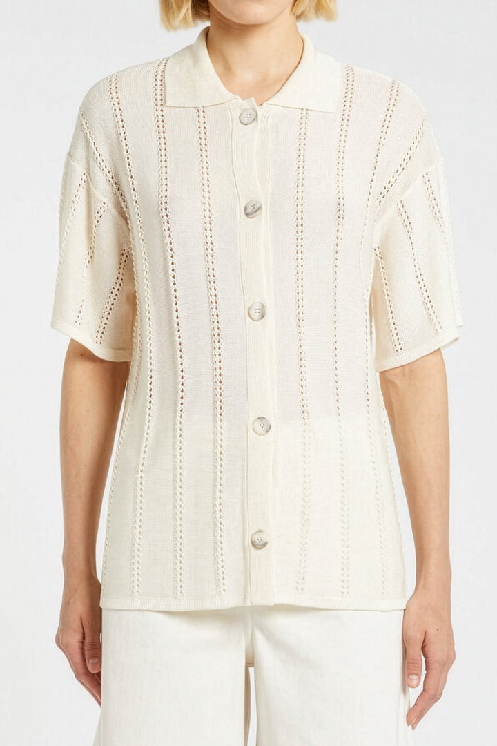 Marella MLBambina Wool White Short Sleeve Cardigan 2613341025200