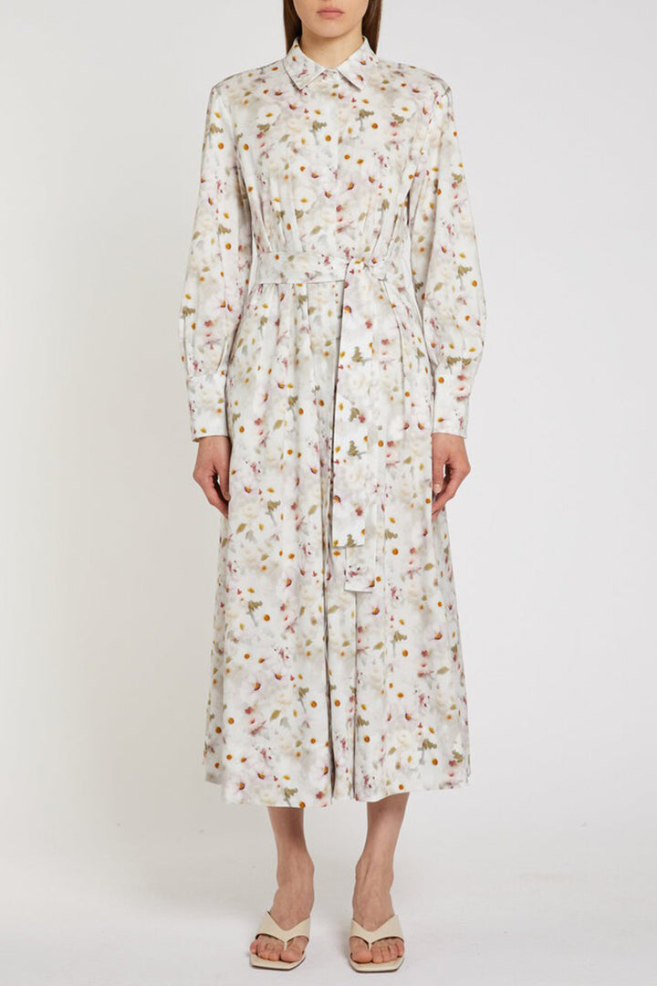 Marella MLLFORMICA White Print Cotton Dress 2613221161200