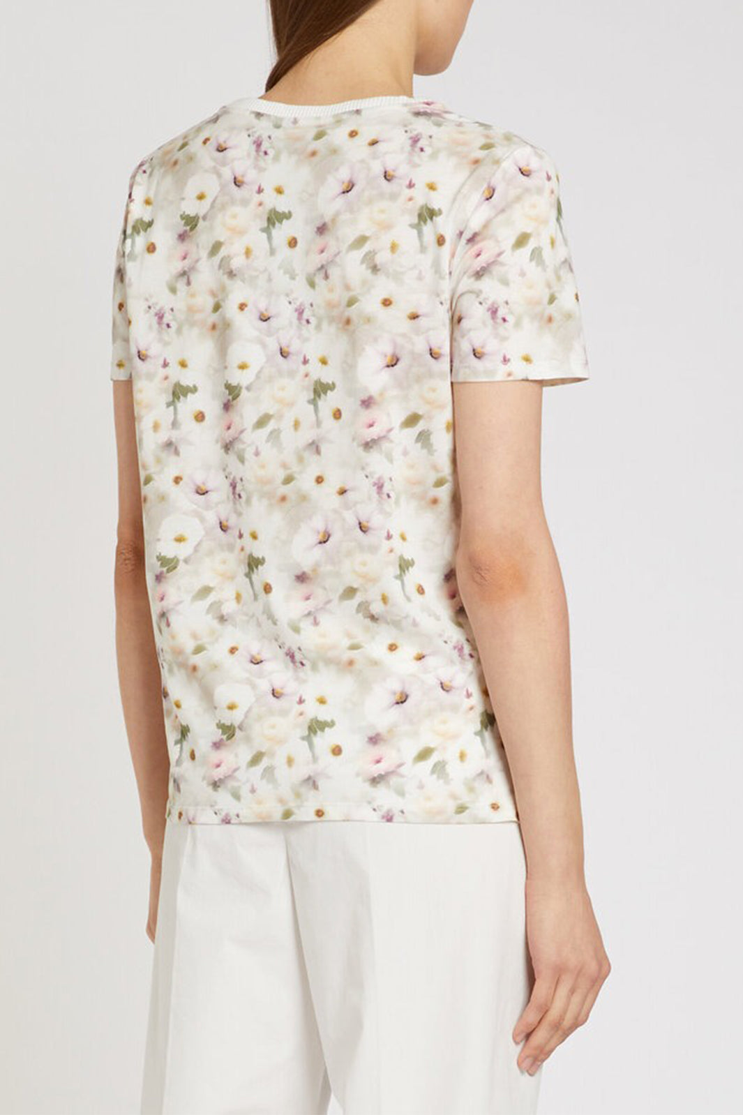 Marella MLLVISTA White Big Print Cotton T-Shirt 2613971011200