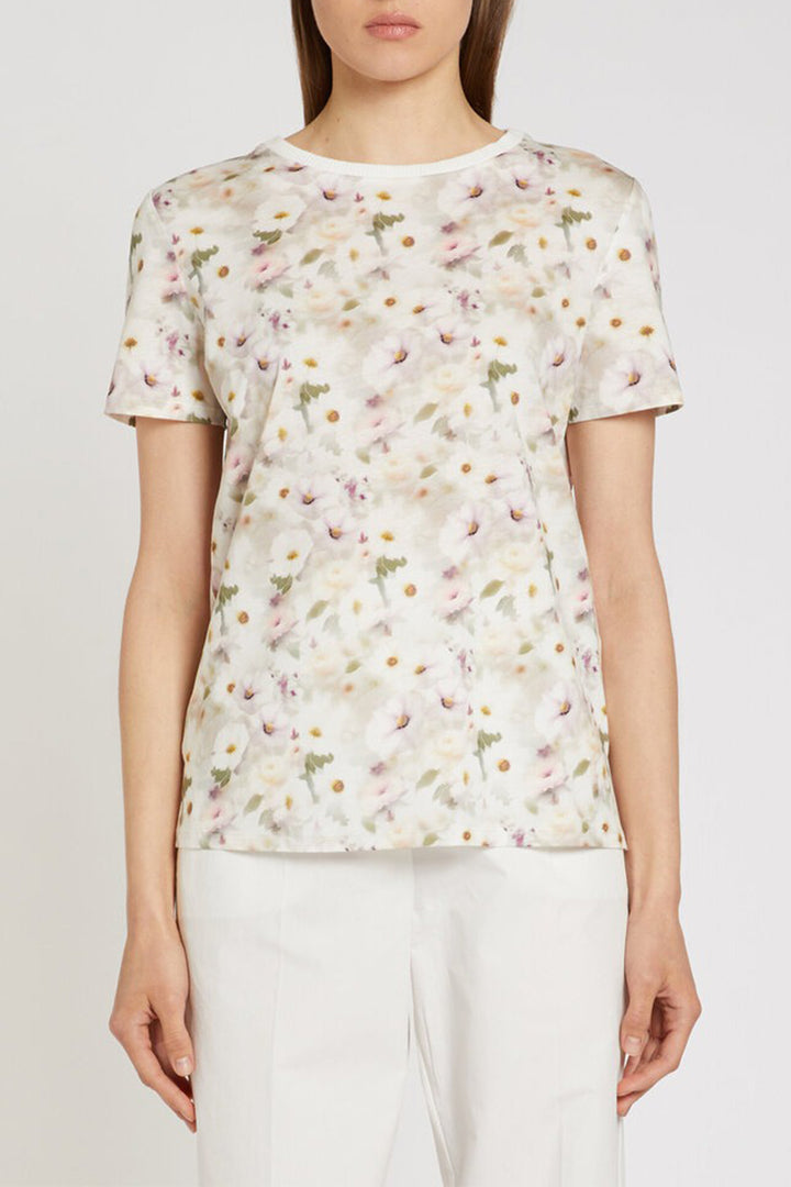 Marella MLLVISTA White Big Print Cotton T-Shirt 2613971011200