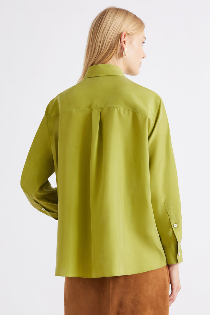 Marella MLSMARTE Green Silk Shirt 2613111094200