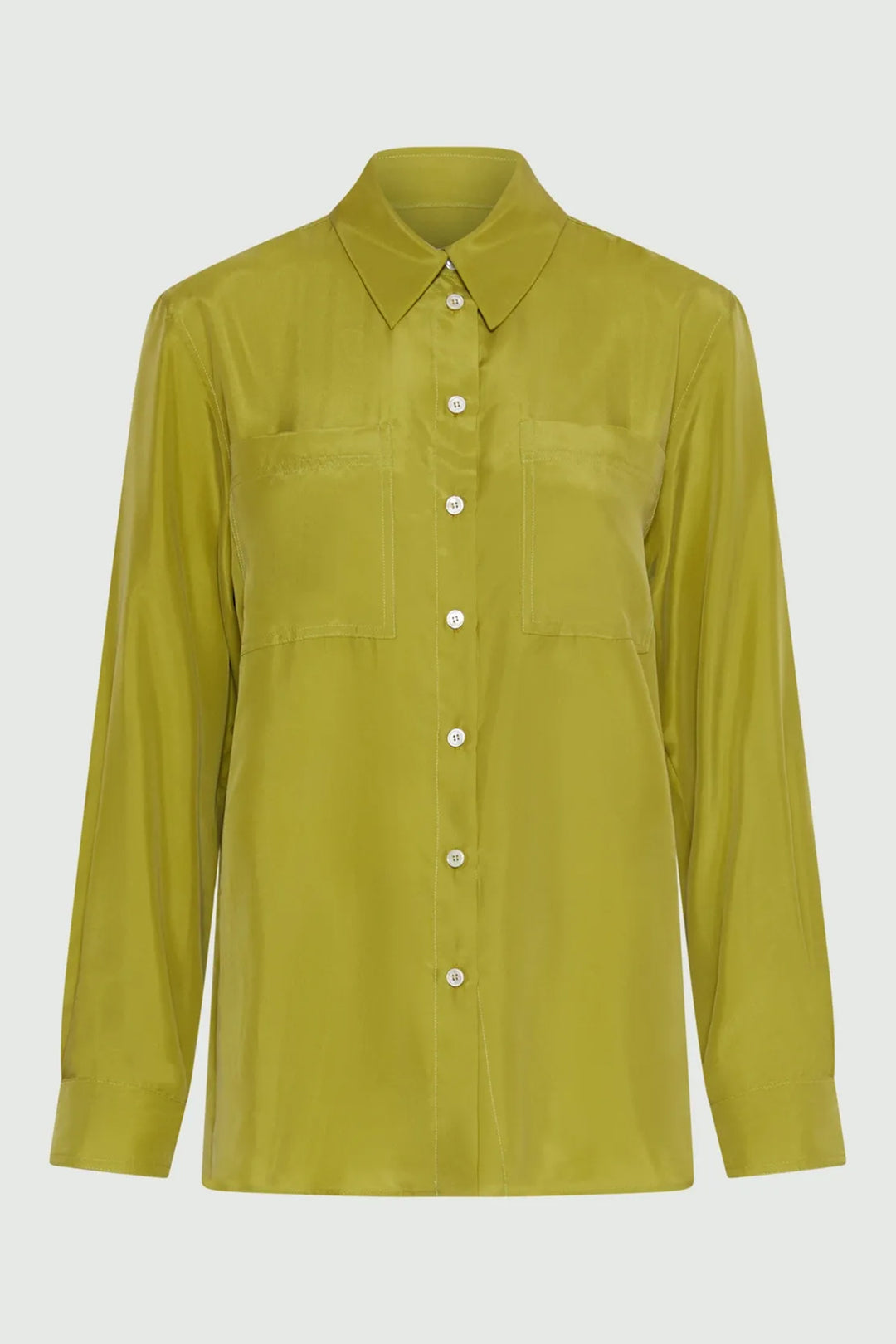 Marella MLSMARTE Green Silk Shirt 2613111094200