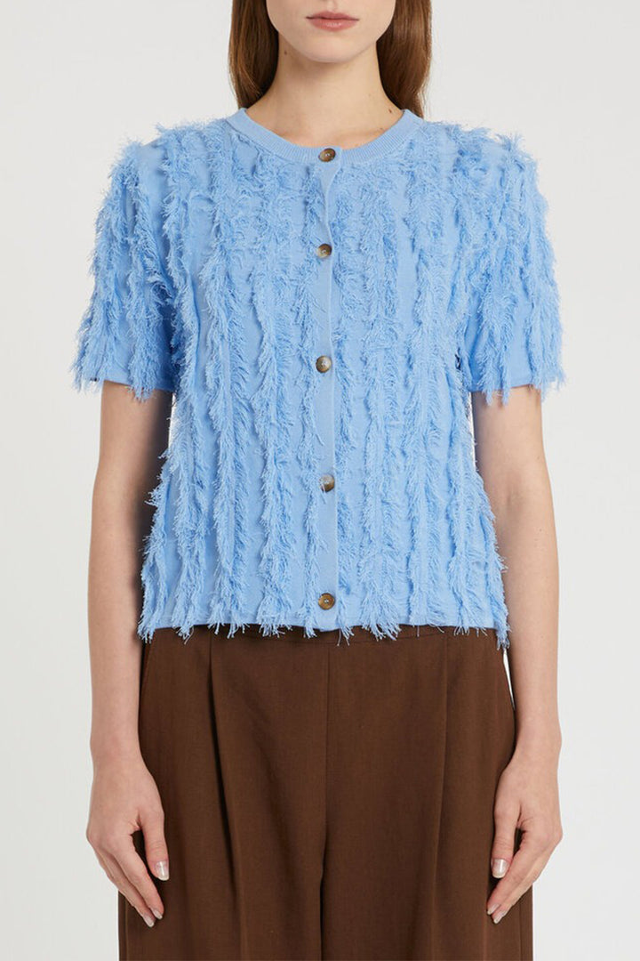 Marella MLSPAGGIO Sky Blue Cotton Cardigan 2613341114200