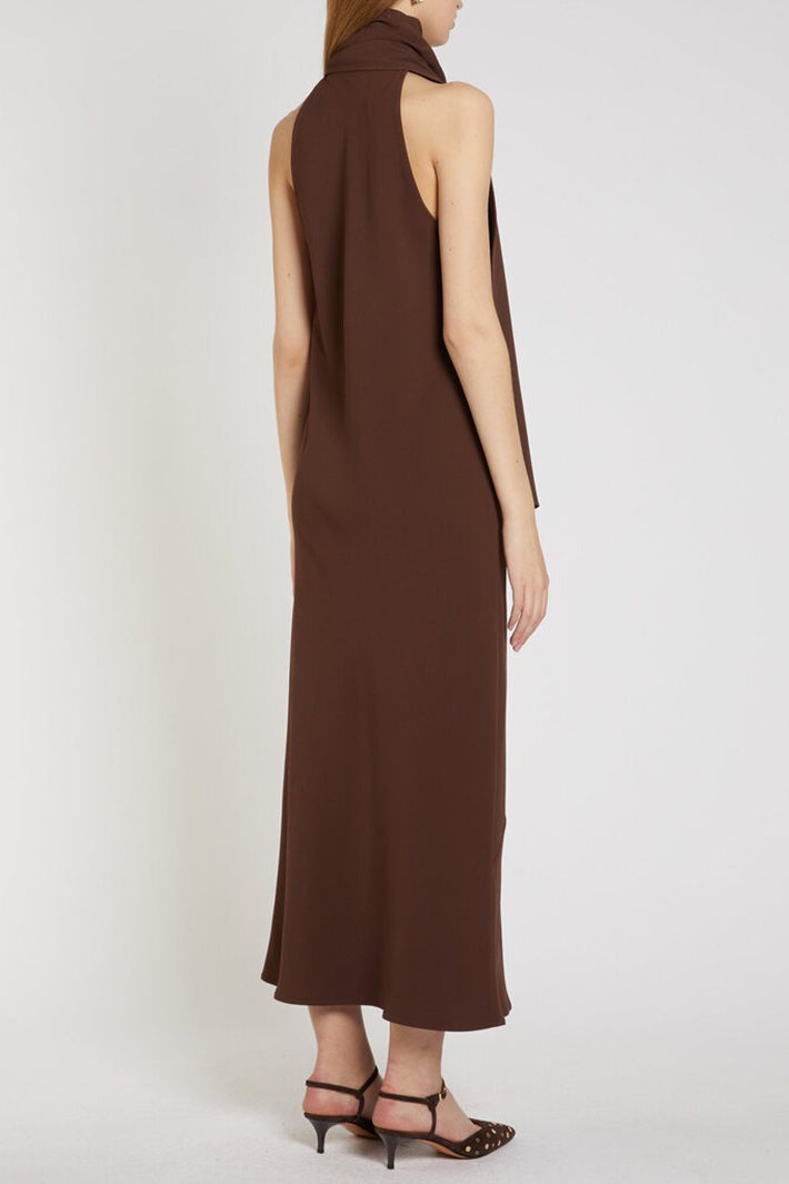 Marella MLTNINFEE Brown Sleeveless Midi Dress 2613221083200
