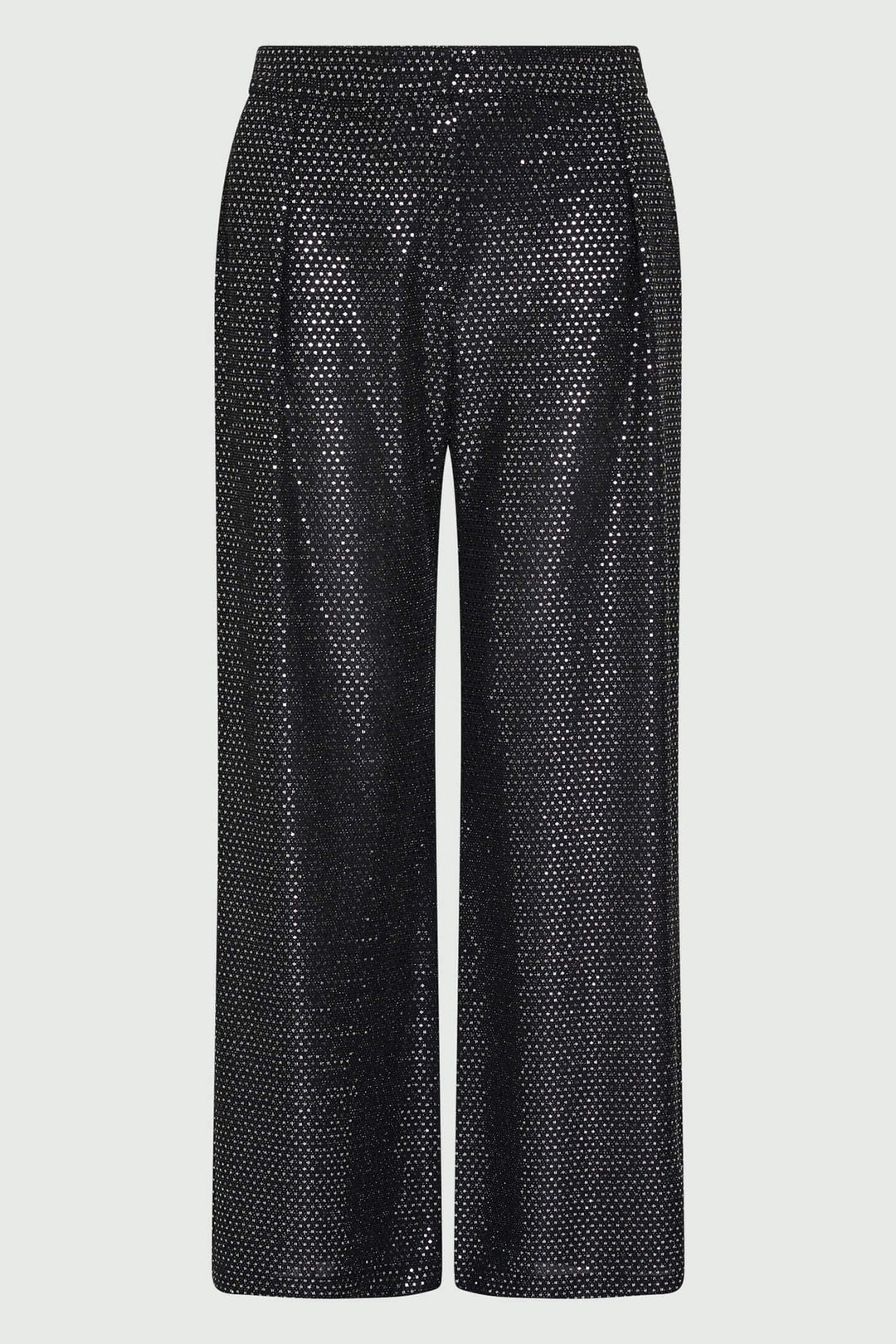 Marella Oronte 2337860937200 Black Metallic Wide Leg Trousers - Olivia Grace Fashion