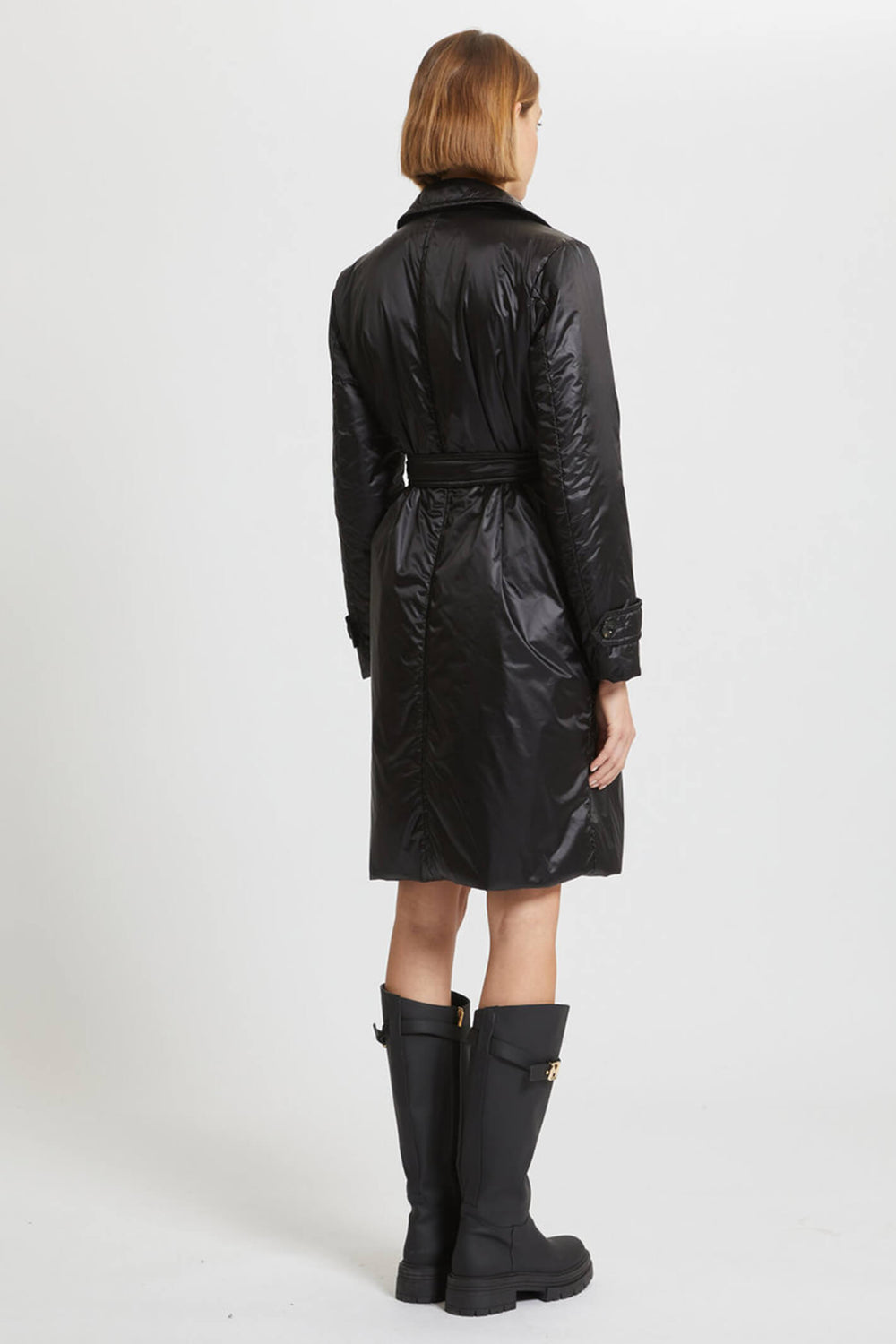 Marella Rosalia 2334960437200 Black Quilted Coat - Olivia Grace Fashion