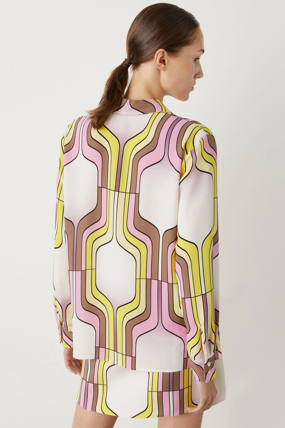 Marella Sirena 2413111033200 Pink Print Shirt - Olivia Grace Fashion
