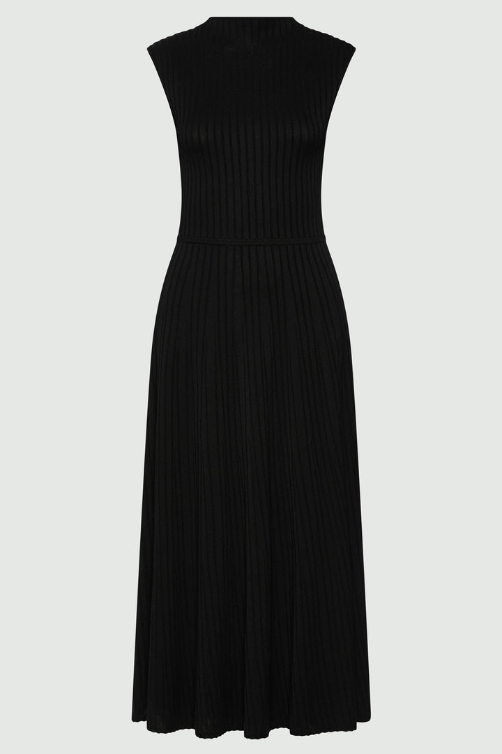 Marella Sport MLSTARSIO Black Silk Touch Knitted Dress