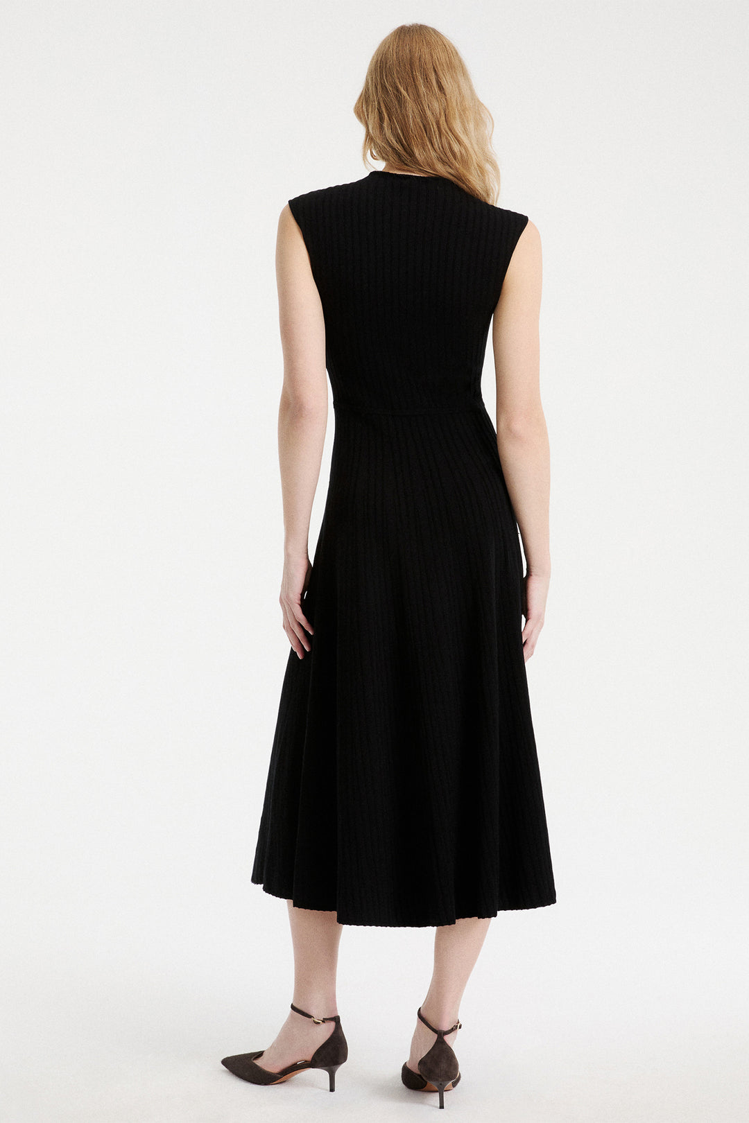 Marella Sport MLSTARSIO Black Silk Touch Knitted Dress