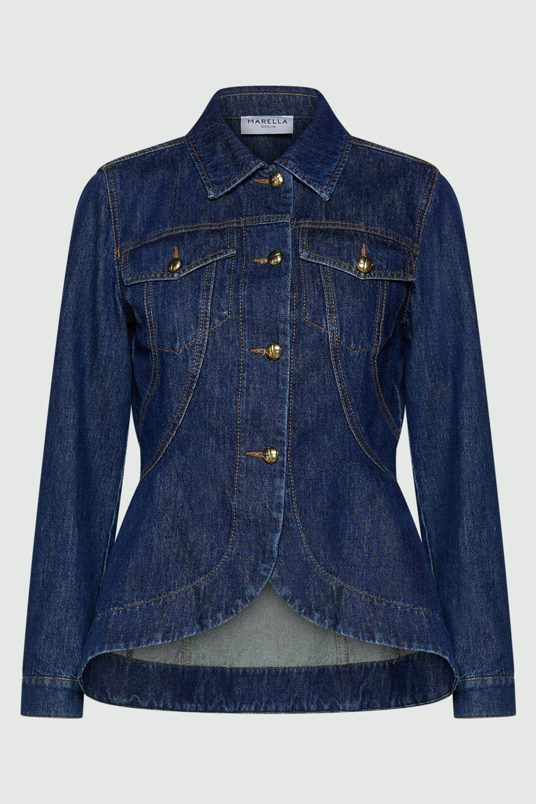 Marella Sport MLSTRINE Blue Denim Dark Wash Jacket